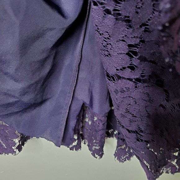 Asos High Neck Halter Lace Dress Navy Size 10 - Picture 5 of 9